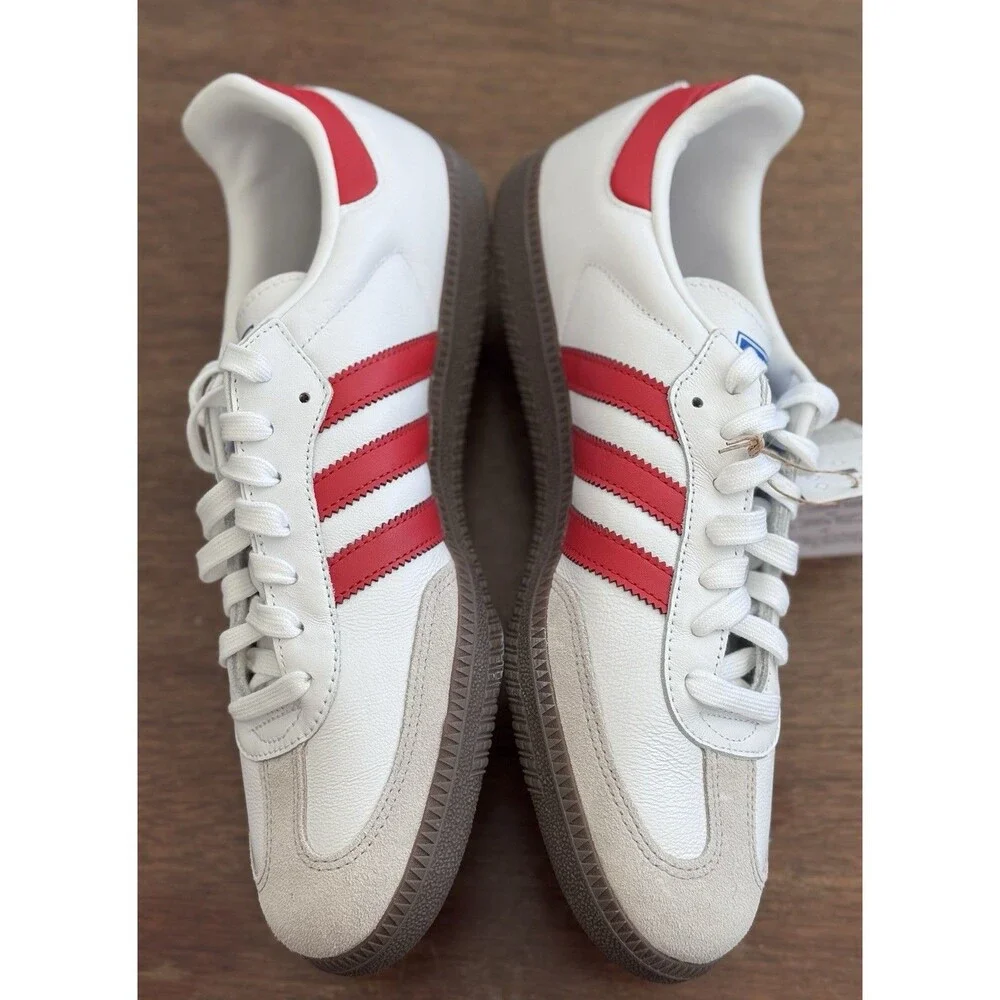 men’s size 13 adidas Samba OG Cloud White Better Scarlet Gum IG1025 NWOB